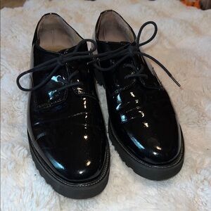 Franco Sarto patent oxfords